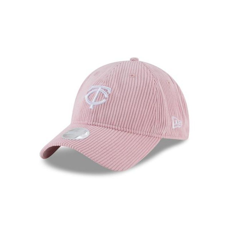 MLB Minnesota Twins Womens Corduroy 9Twenty Adjustable (TTR9372) - Pink New Era Caps